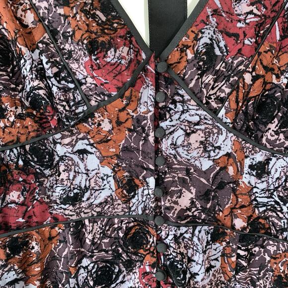 Free People Perfect Dream Mini Dress SZ 6 Velvet Burnout Whimsigoth Couquette - Picture 7 of 11